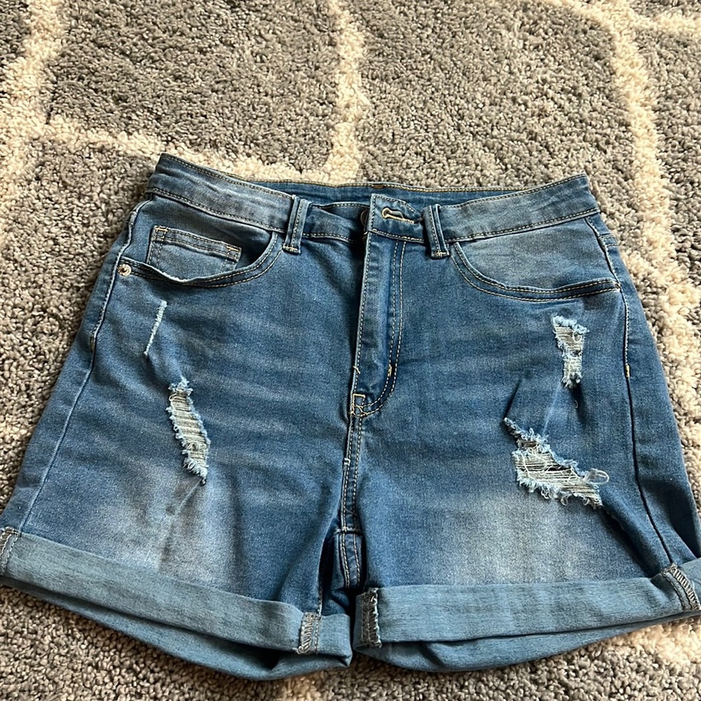 🖤Pick 5/$25 Shein Rolled Denim High Waist Shorts - Size M/US 6